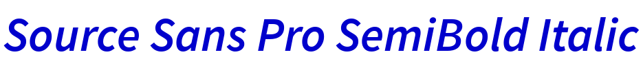 Source Sans Pro SemiBold Italic フォント